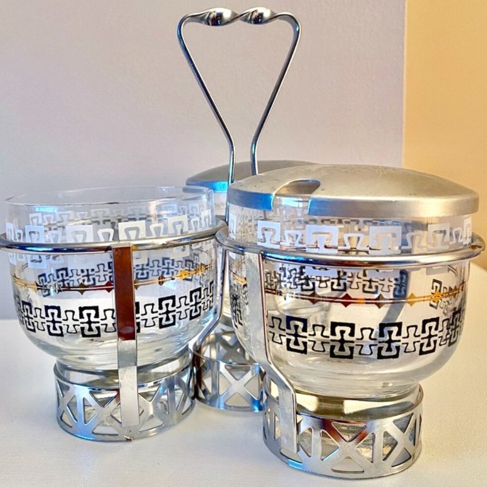 1960s Vintage Libbey Serving Caddy